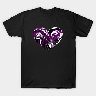 Asexual Pride Marble Heart T-Shirt